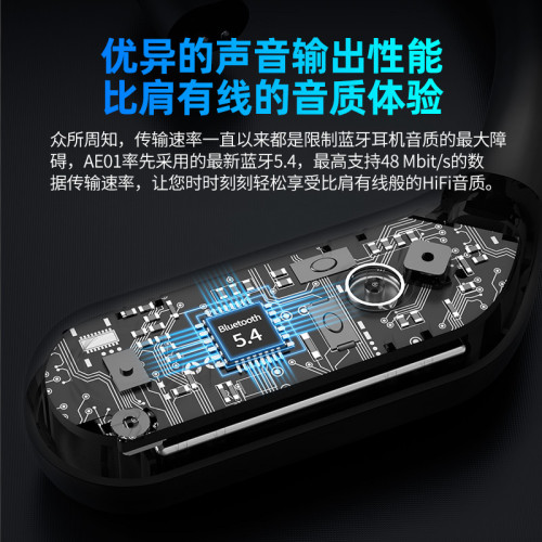 KZ AE01 高清無線藍牙5.4耳掛0.75mm/0.78mm耳機可用HIFI遊戯耳掛