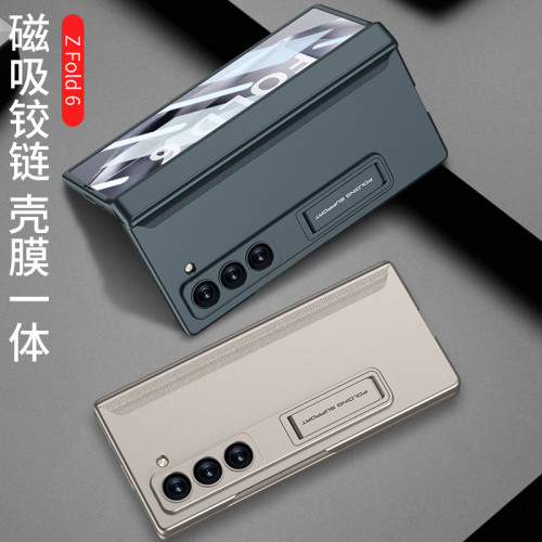 適用三星fold6手機殼全包保護套摺疊螢幕zfold7磁吸鉸鏈防摔硬殼GKK