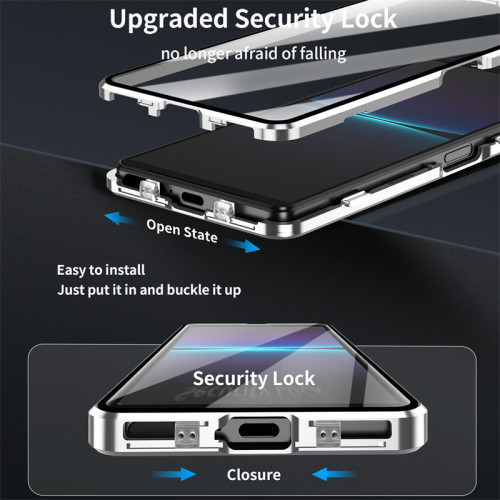 適用索尼Xperia1 VI 代金屬邊框手機殼雙面高清玻璃X10 VI萬磁王