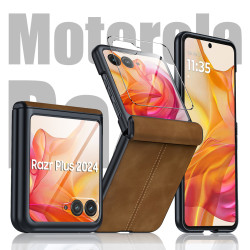 適用摩托羅拉Razr50ultra手機殼中軸鉸鏈殼膜一體MOTO2025保護套