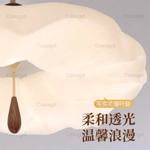 美拉德臥室吸頂燈主臥房間燈法式中古嬭油創意雲朵法式復古吸頂燈