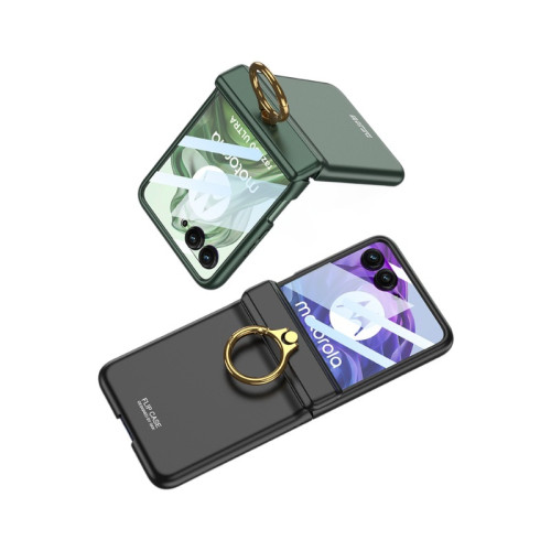 新款適用Motorola Razr 50 Ultra折曡手機殼磁吸鉸鏈指環Razr 50