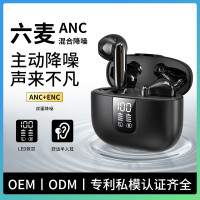 2026新款混合降噪藍牙耳機LED顯示屏六麥半入耳ANC ENC降噪耳機