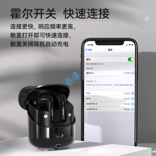 DX-16情侶款藍牙耳機2對後背包外觀電量顯示數顯超長續航HIFI音質TW