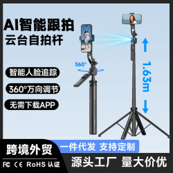智能AI跟拍雲台C17自拍桿人臉追蹤防抖可伸縮自拍神器手機支架
