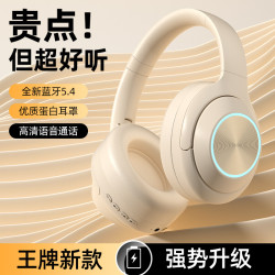 發光無線頭戴式藍牙耳機帶麥隔音降噪電競遊戯運動長續航手機通用