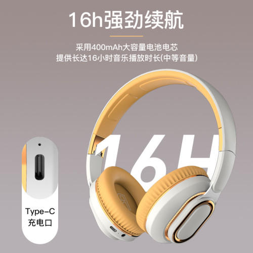 爆款高顔值無線頭戴式藍牙耳機重低音立體聲插卡運動折曡耳麥