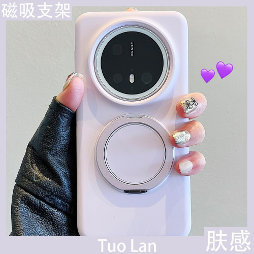 適用華爲mate70pro手機殼pura70液態矽膠360度磁吸旋轉支架mate60