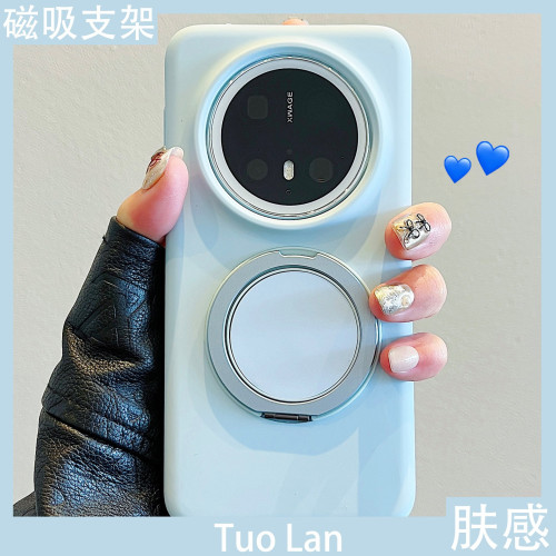 適用華爲mate70pro手機殼pura70液態矽膠360度磁吸旋轉支架mate60