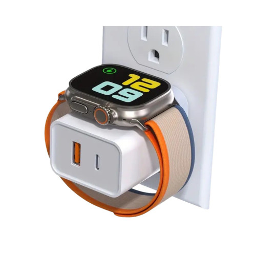 適用蘋果手錶無線充電器iwatch磁吸充電A口C口iPhone手機DP快充頭