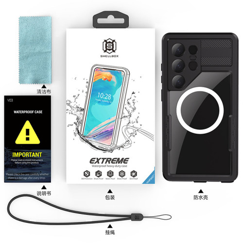 適用三星SAMSUNGS25ULTRA手機遊泳潛運動防水防摔保護殼