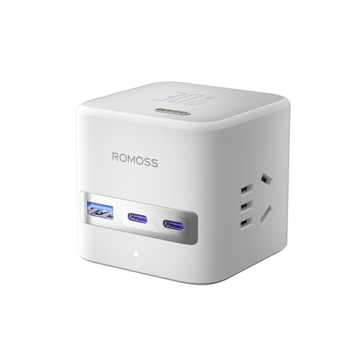 羅馬仕65W桌面小魔方多孔充電轉換器插排手機筆電氮化鎵快充頭