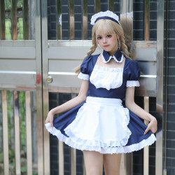 原創秋葉原日系萌女僕服 經典女僕裝 COSPLAY演出服  萬聖節服裝