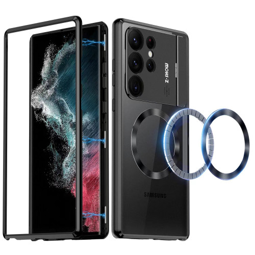 適用三星S25Ultra支架手機殼S24Ultra鋁合金香薰殼S23U磁吸殼