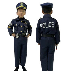 萬聖節兒童警察服角色扮演小孩遊戯服表演萬聖節變裝舞會派對服裝