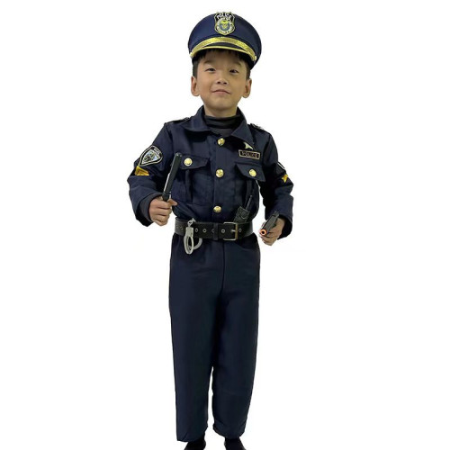 萬聖節兒童警察服角色扮演小孩遊戯服表演萬聖節變裝舞會派對服裝