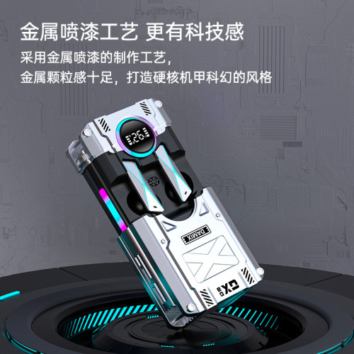 新款DX-08無線藍牙耳機全新龐克機械風雙耳立體高清通話5.3版