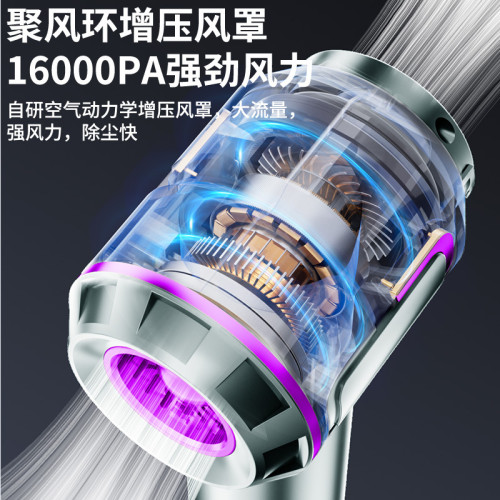 車載吸塵器無刷電機液晶顯示屏電量吸塵器手持吸吹一體鼓風機跨境