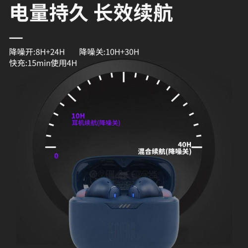 適用JBL T230NC TWS入耳式真無線降噪藍牙耳機遊戯運動防水耳麥