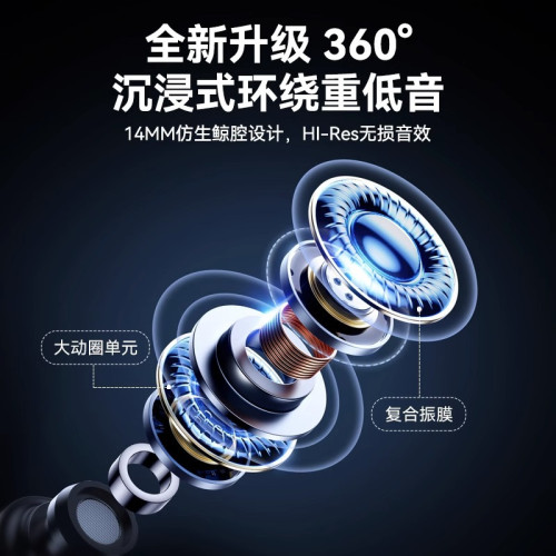 黑啾F40PRO豆式迷你無線藍牙耳機電量數顯超長續航大電量入耳式