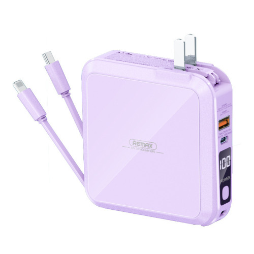 REMAX睿量無界自帶線 大容量行動電源22.5W 無線充電寶 