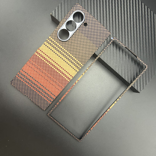 適用三星 zfold6中軸手機殼凱夫拉磁吸SAMSUNG fold6芳綸纖維保護
