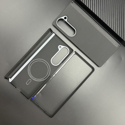 適用三星 zfold6中軸手機殼凱夫拉磁吸SAMSUNG fold6芳綸纖維保護