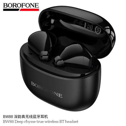 BOROFONE BW88真無線運動藍牙耳機 TWS運動跑步音樂耳機半入耳式