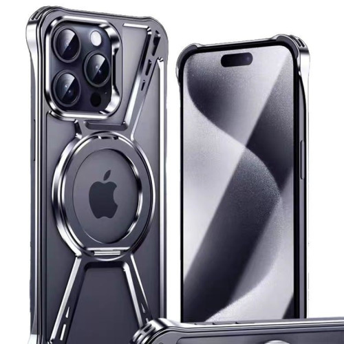 X殼適用蘋果iPhone16promax手機殼ip16pro金屬超薄支架ip16保護套