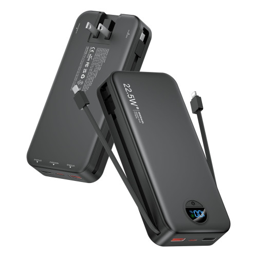 Power Bank with Built in Cables and AC Wall PlugAC插頭充電寶