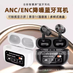 觸控彩色螢幕藍牙耳機長續航無線耳機水果五代ANC降噪