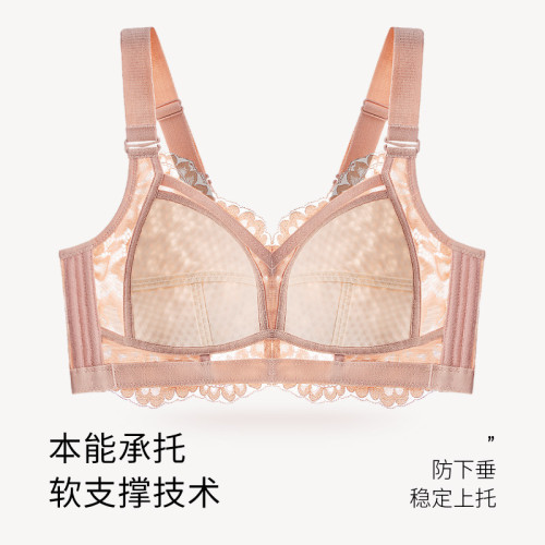 內衣女大胸顯小薄款防下垂收副乳無鋼圈縮胸神器大碼調整型文胸罩
