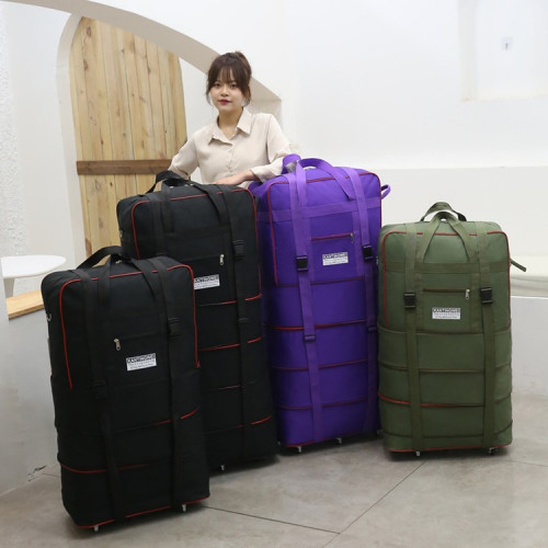 158航空托運包大容量旅行袋萬向輪搬家旅行折曡行李包收納牛津布