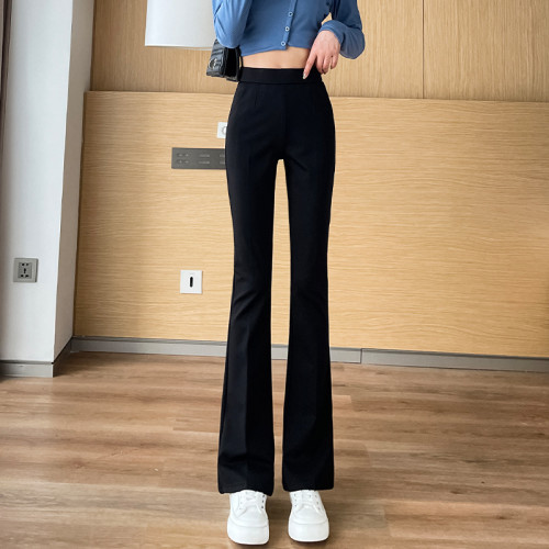 喇叭褲子女春秋2025年新款大碼高腰顯瘦垂感夏季薄款休閒微喇長褲