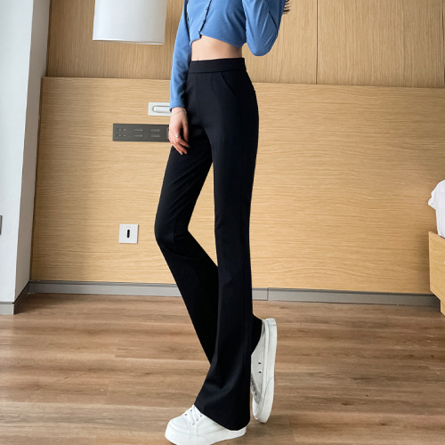 喇叭褲子女春秋2025年新款大碼高腰顯瘦垂感夏季薄款休閒微喇長褲