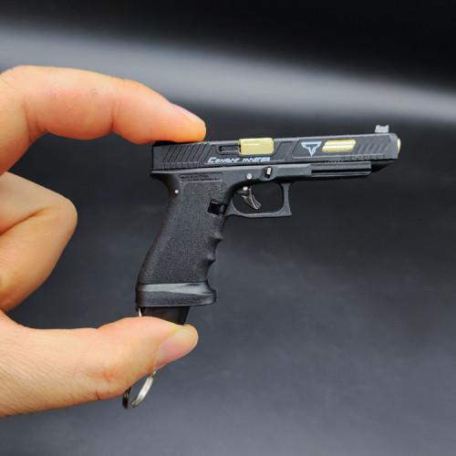 合金帝國1:3 GLOCK34 TTI疾速追殺2拋殼版鑰匙扣模型擺件吃雞玩具