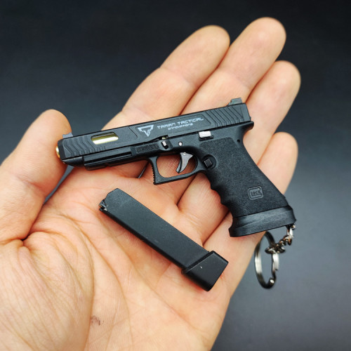 合金帝國1:3 GLOCK34 TTI疾速追殺2拋殼版鑰匙扣模型擺件吃雞玩具