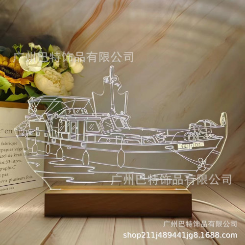 大學房地産景點建築企業logo汽車3D小夜燈畢業紀唸禮品年會創意