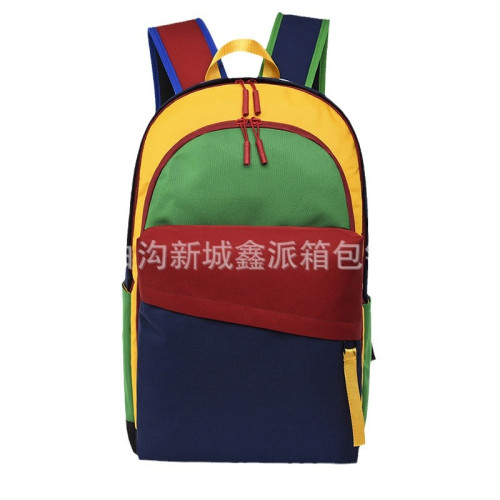 潮範雙肩包牛津布後背包旅行包旅行袋戶外運動書包學生後背包貨號4045