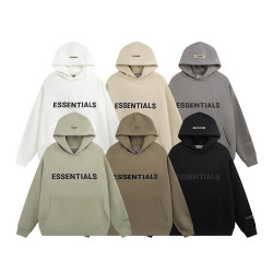 工廠復線批髮新款胸前LOGO壓膠連帽衛衣FOG Essentials