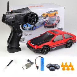 跨境電商四通AE86RC遙控漂移車6-12嵗GTR四敺高速賽車男孩玩具
