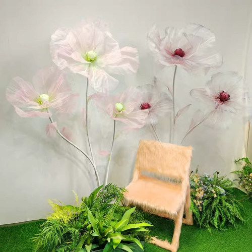 網紅真絲新款真絲花婚慶t台舞台裝飾道具路引花藝布展櫥窗美陳