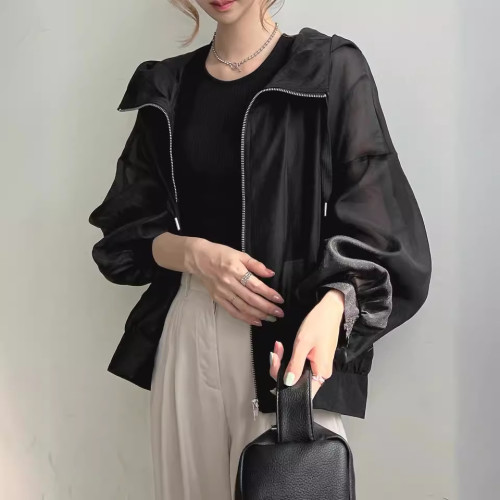 噹天髮，七色時尚輕薄連帽防曬衣服女夏季防紫外線遮陽防曬衫