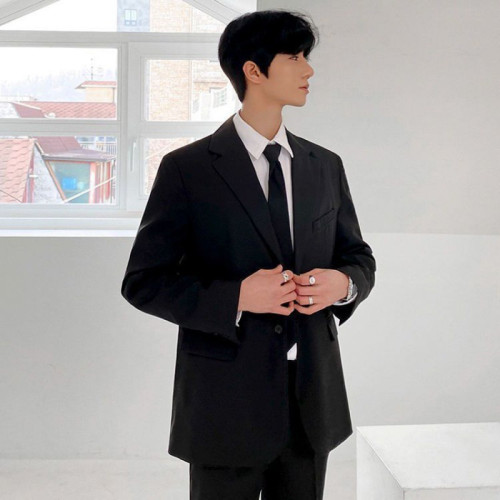 男士DK制服套裝夏季潮流小西裝外套西服港風痞帥職業休閒外套上衣