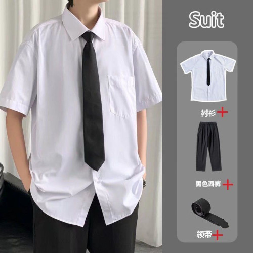 男士DK制服套裝夏季潮流小西裝外套西服港風痞帥職業休閒外套上衣