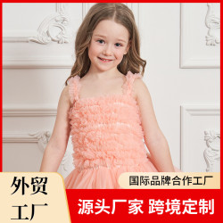 女童tutu連衣裙公主裙中小童網紗蓬蓬裙吊帶裙蛋糕裙表演服凸凸裙