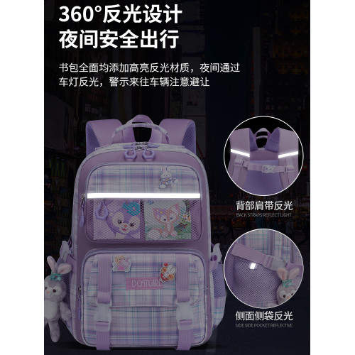 新款小學生書包護脊減負1-3-6年級小學女孩超輕防水雙肩包