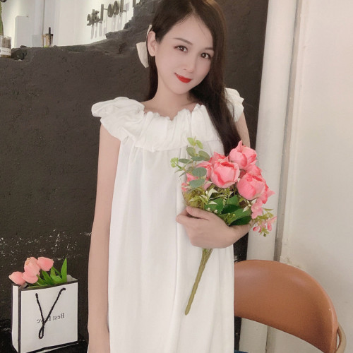 2023夏裝新款親子裝母女裝露肩吊帶裙連衣裙沙灘長裙仙女長裙子