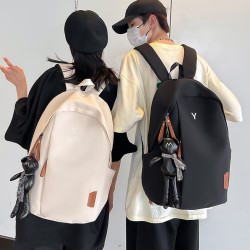 新款雙肩包女大容量學生書包男休閒時尚多功能旅行包跨境批髮