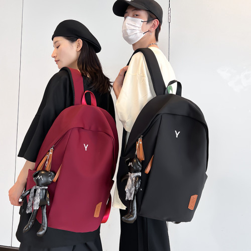 新款雙肩包女大容量學生書包男休閒時尚多功能旅行包跨境批髮